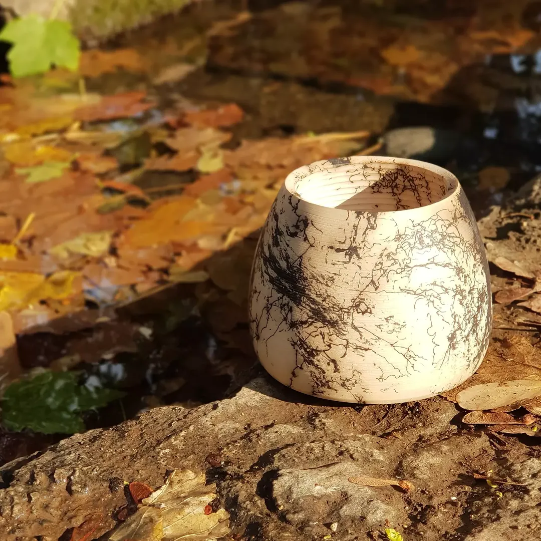 راکو | پَر و موی اسب «Horse Hair and Feather Raku»